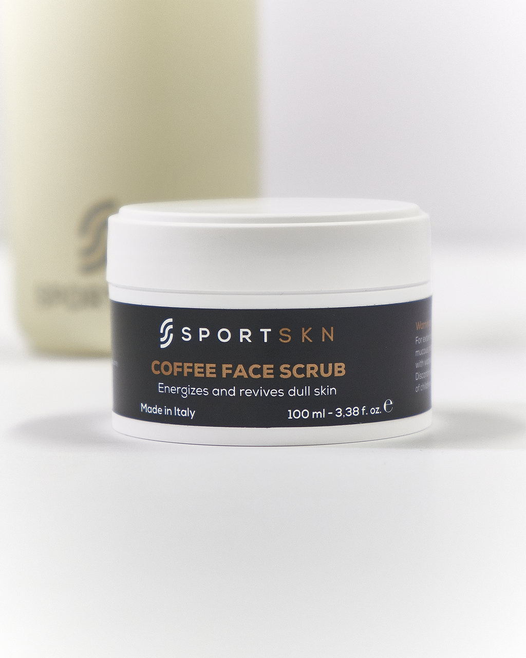 Coffee face scrub by Sportskn, made with natural ingredients and essential oils such as coconut oil, sesame oil and sweet almond oil