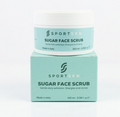 SportSkn sugar face scrub for gentle exfoliation, made with aloe vera, allantoin, and hyaluronic Acid
